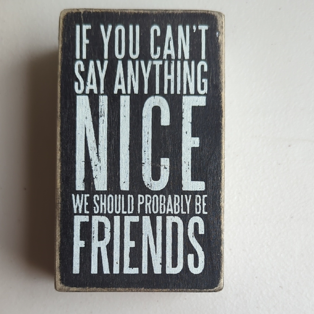 Black and White Decorative Sign